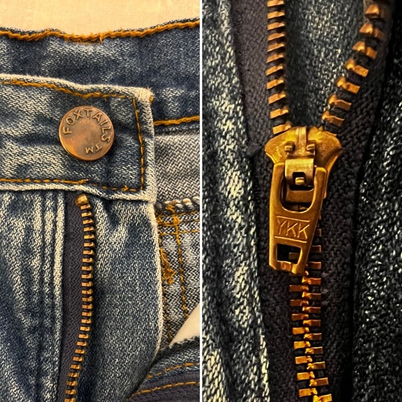 Vintage Foxtail Ultra High Rise 90s Y2K Denim Jeans Made in Hong Kong - Picture 9 of 16